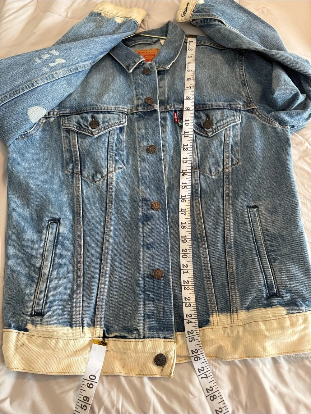 Levi's Light Blue Denim Jacket with Paint Detail
